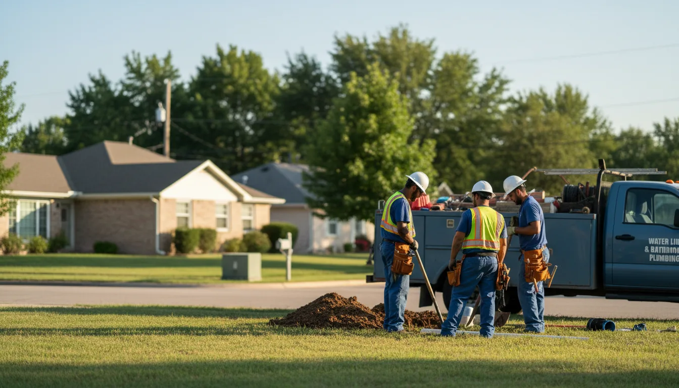 Residential water line and bathroom plumbing service in Jeffersontown, KY